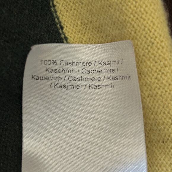 GANNI Cashmere Stripe Sweater XS w/ Crystal Buttons Preppy Chic Quiet Luxury - Picture 10 of 10